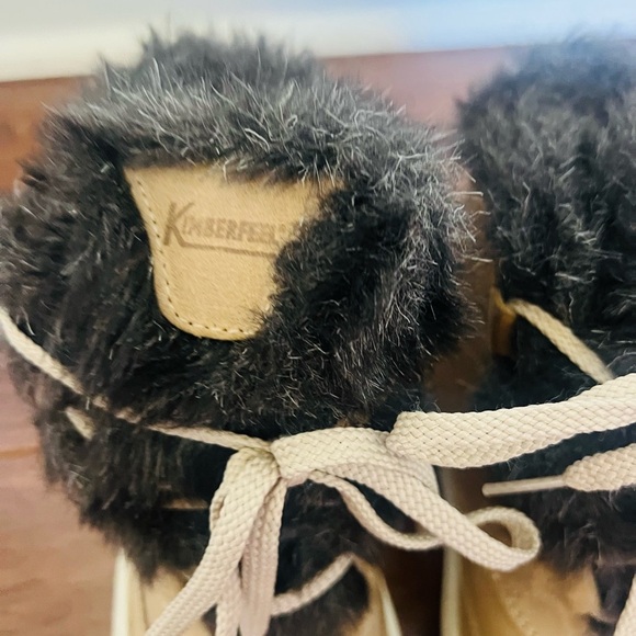 Like new Kimberfeel size 7Tan Fur-Lined Lace-Up Boots - Picture 2 of 8